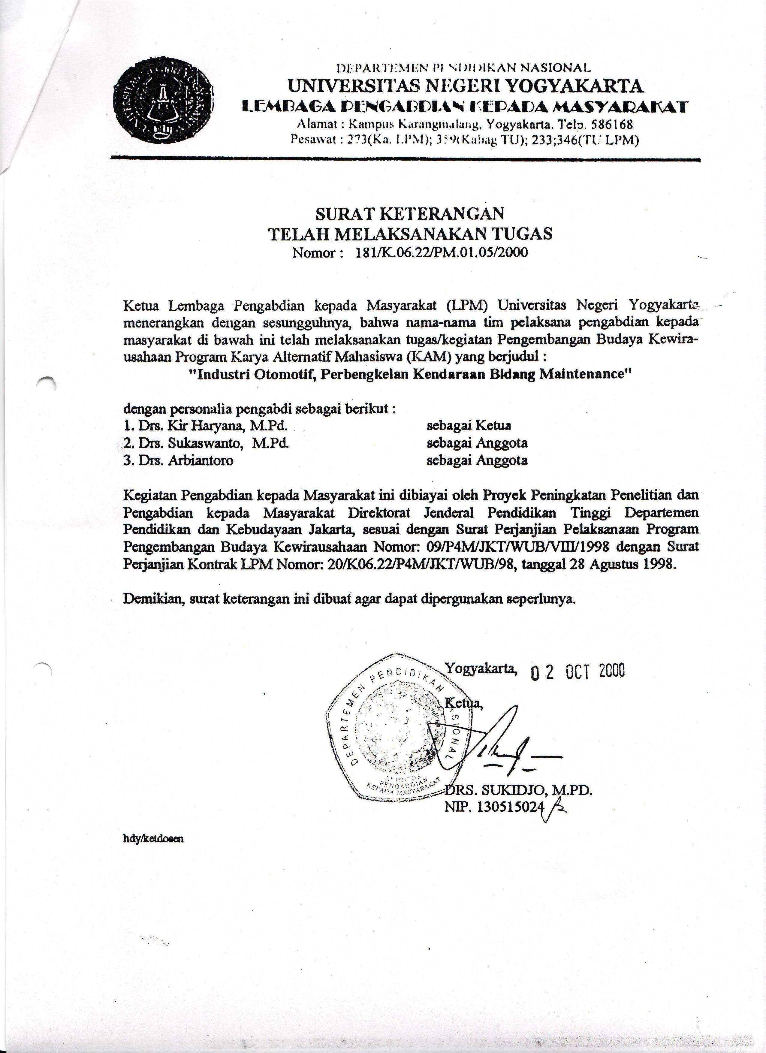 Staff Site Universitas Negeri Yogyakarta Drs Sukaswanto Mpd