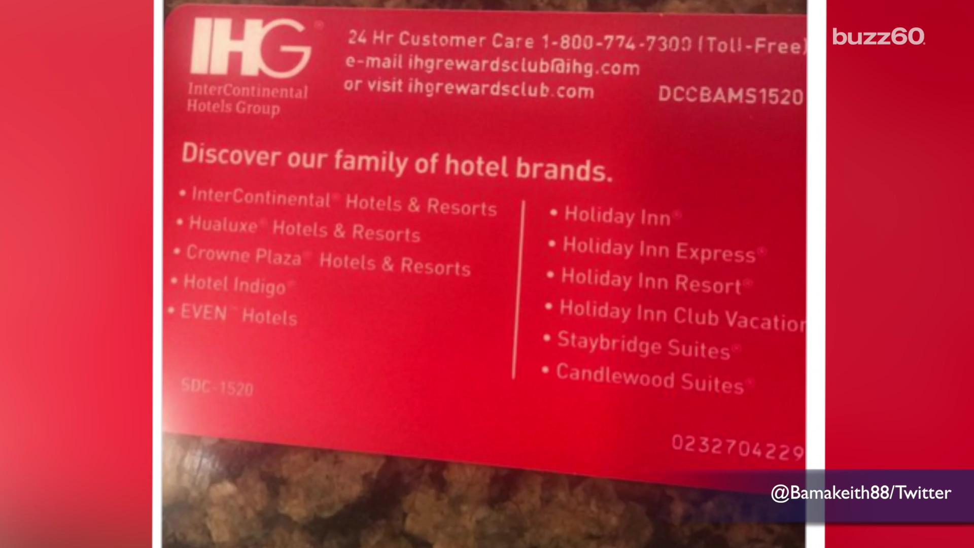 Intercontinental Hotels Group Prints Phone Sex Number On Customer
