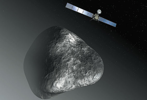 An Artist S Rendering Of The Rosetta Spacecraft At Comet 67p Churyumov