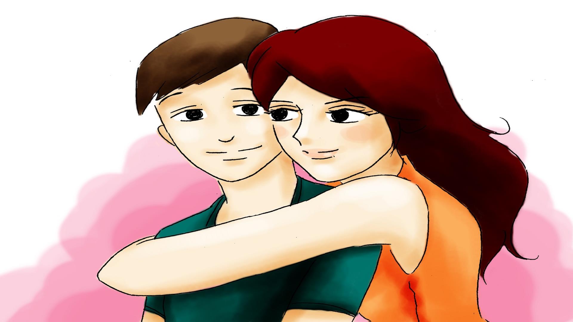 Couple Animated Images Animated Couple Hugging Bodenuwasusa
