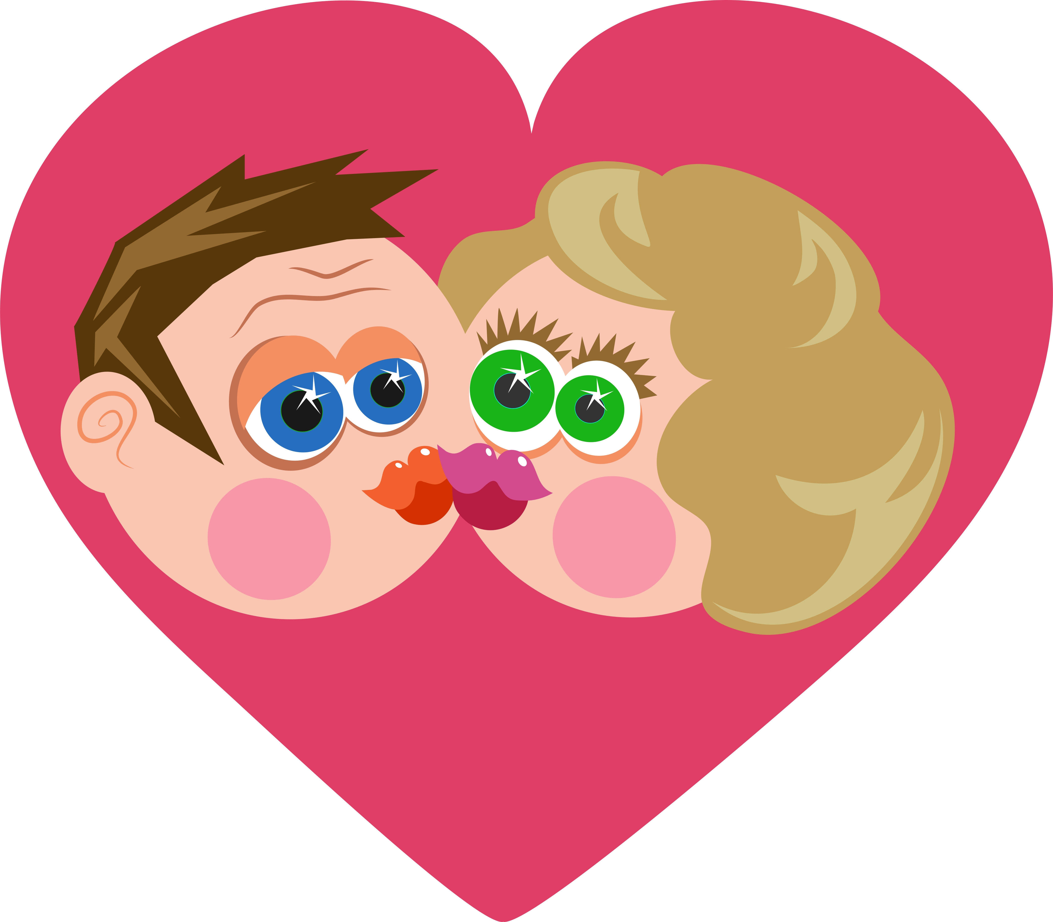 Kissing Heart Couple Free Images At Vector Clip Art