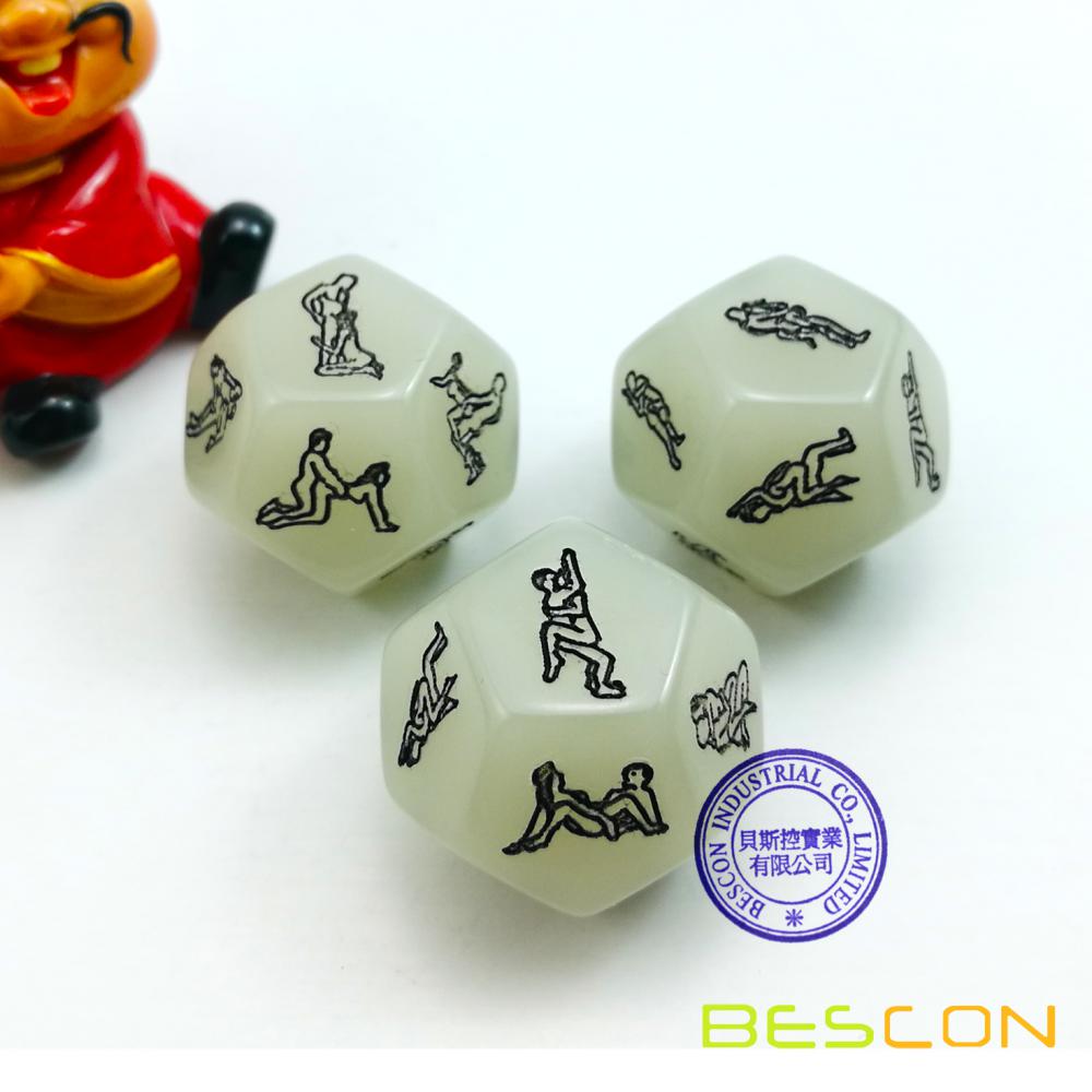 Glowing 12 Sides Love Dice Lover Sex Position Luminous Dice For Adult