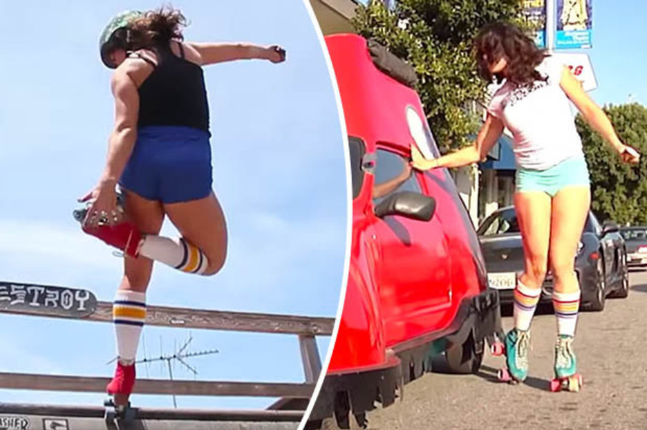 Watch Sexy Skater Girls Off Acrobatic Tricks In Tiny