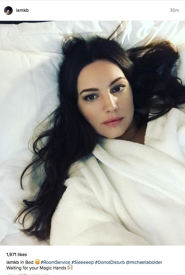 Kelly Brook Teases Sultry Hotel Room Snap Waiting For