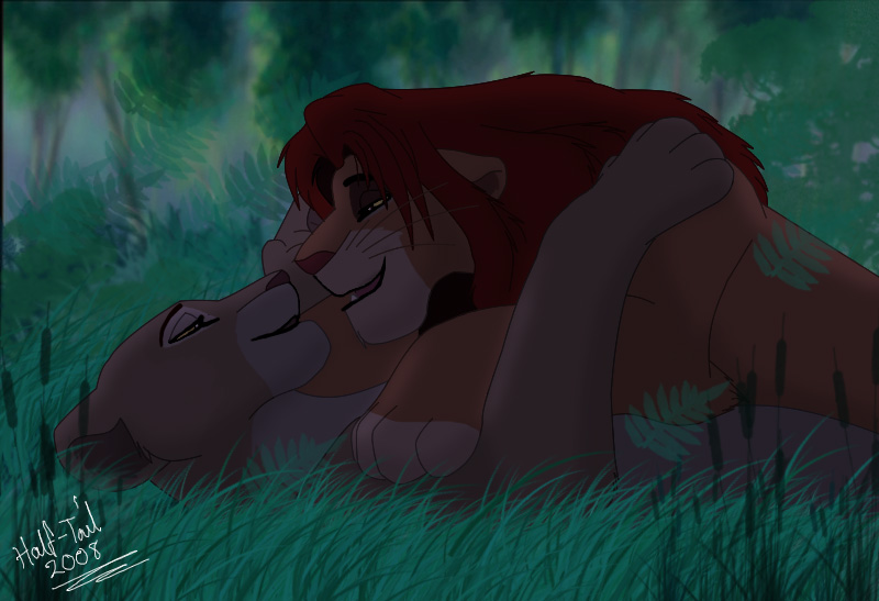 Simba And Nala Having Their Moment Together The Lion King Photo