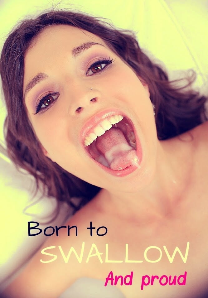 Brunette Born To Swallow Sissy Caption Constantlytoomuch