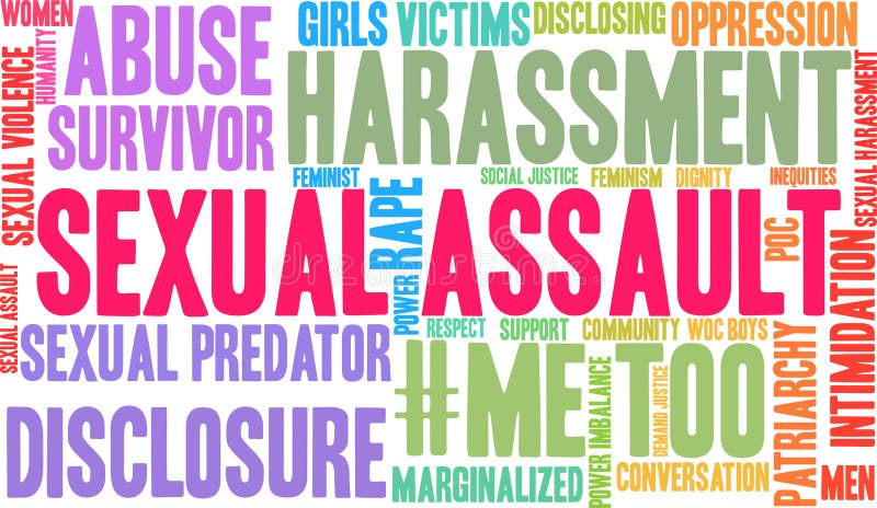Sexual Assault Word Cloud Stock Vector Illustration Of Conversation