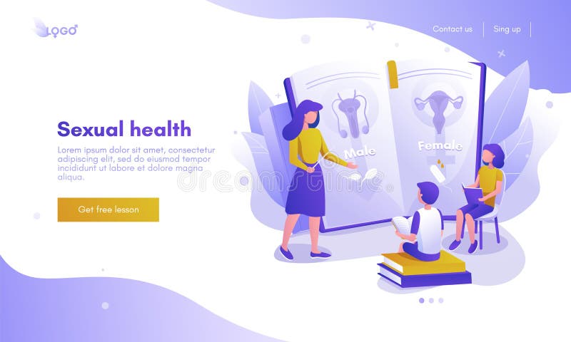 Sexual Health Landing Page Design Website Banner Vector Template