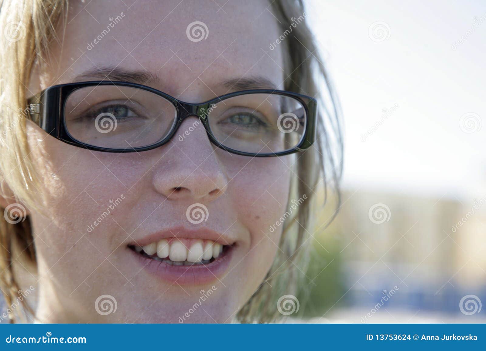Cute Girl Wearing Glasses Stock Images Image 13753624