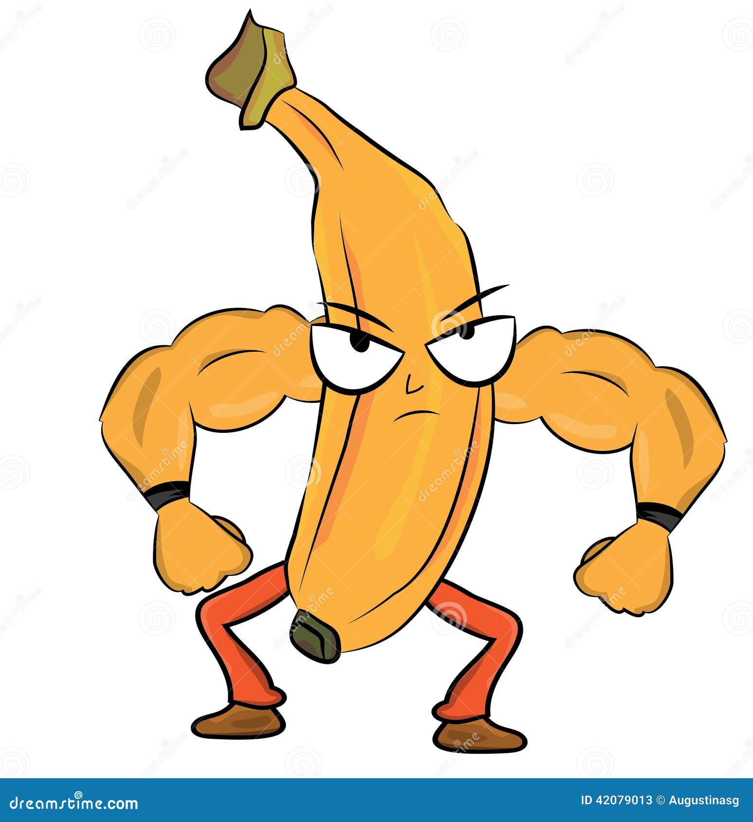 Personnage De Dessin Animé De Banane Illustration Stock