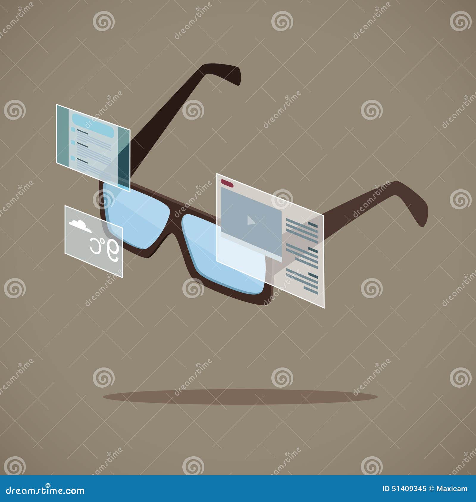 Smart Glasses Stock Vector Illustration Of Brown Concept 51409345