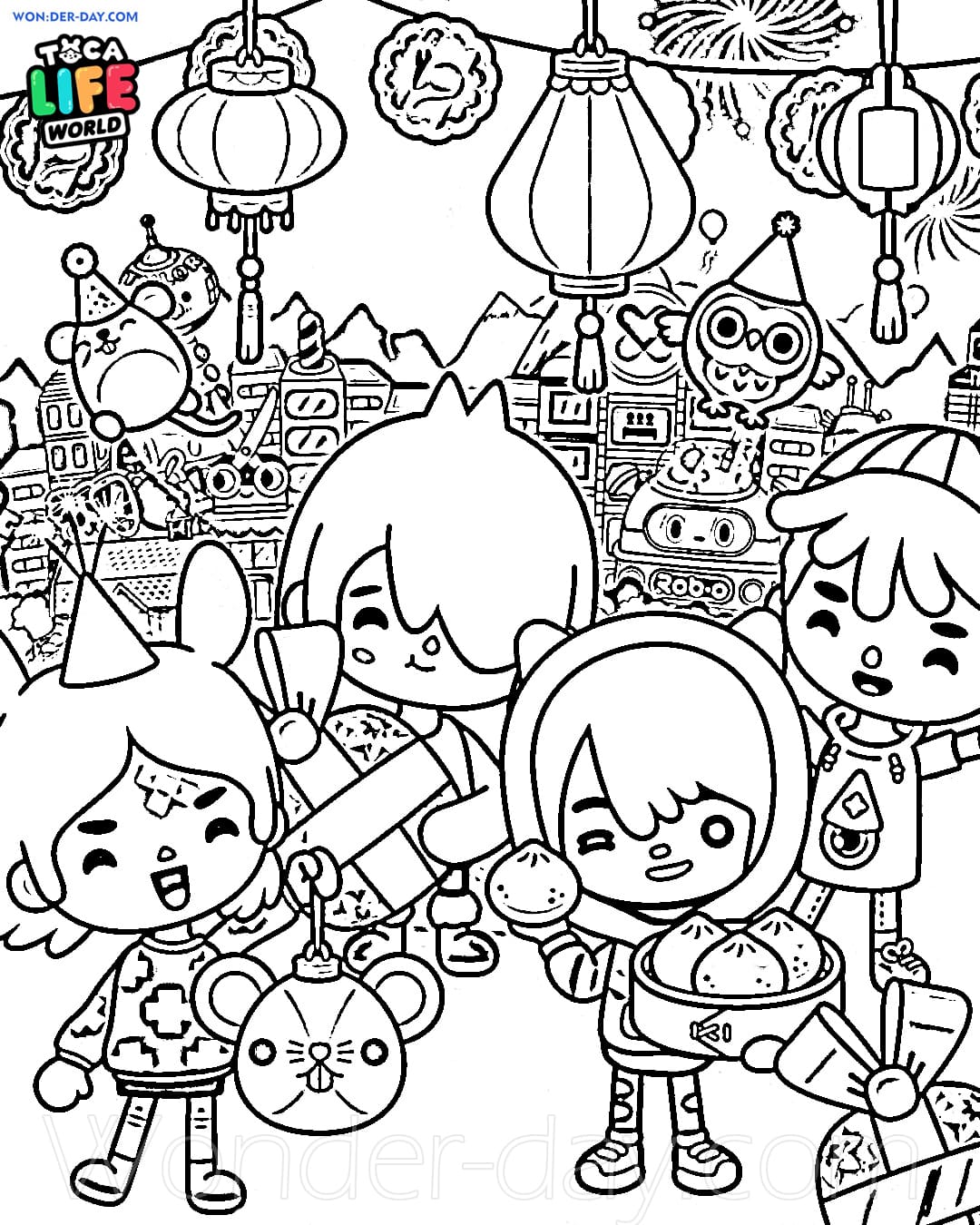 Printable Toca Boca Coloring Pages Printable Word Searches