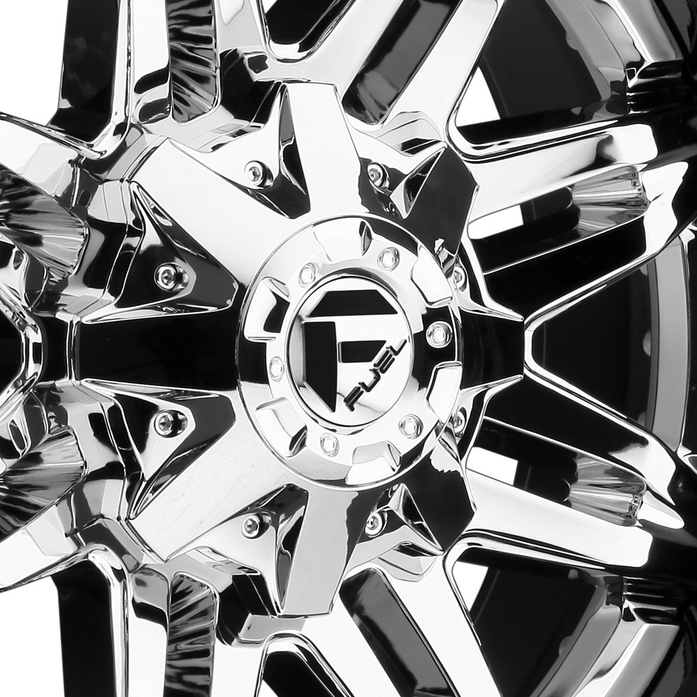 Fuel® D266 Lethal 2pc Cast Center Wheels Gloss Black With Chrome
