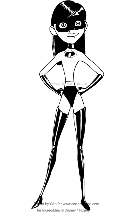Violetta Parr From The Incredibles Coloring Page