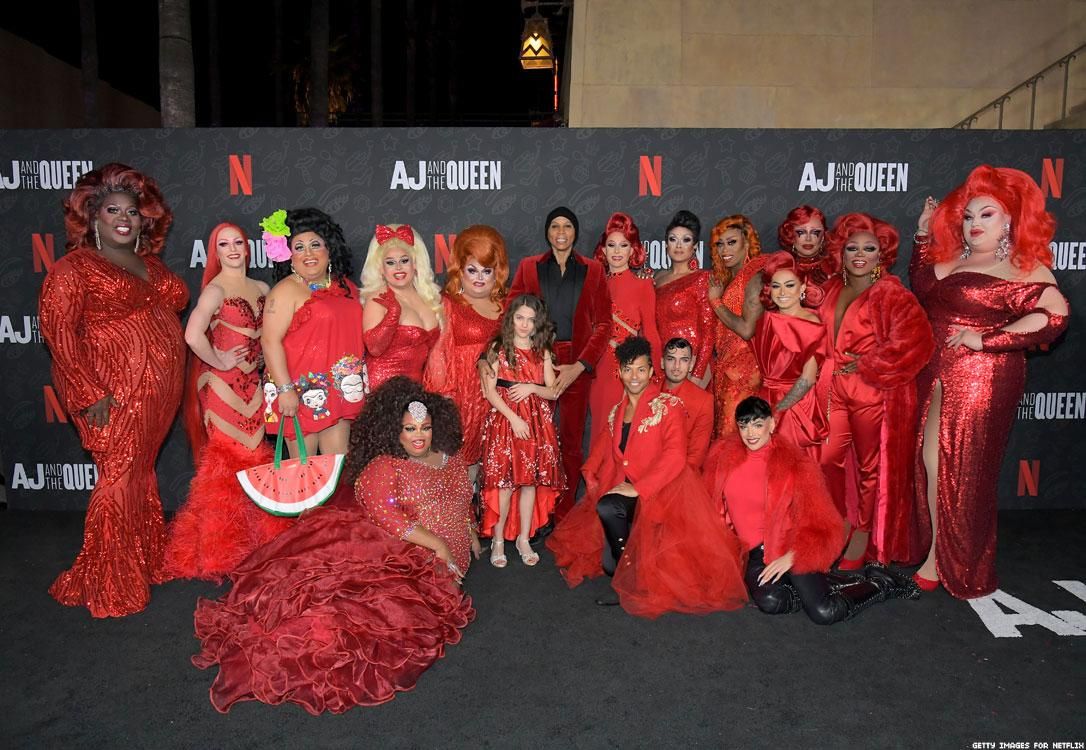 Drag Race Alums Sizzle In Red At The Aj And The Queen Premiere