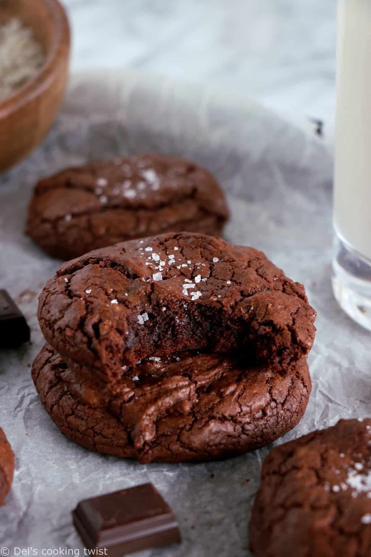 Fudgy Chocolate Brownie Cookies Dels Cooking Twist