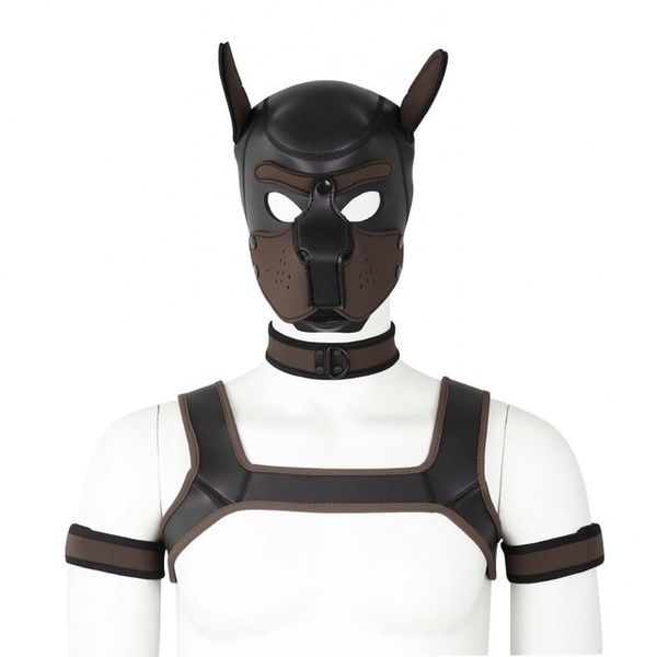Sex Shop Fetish Toy Puppy Play Dog Bdsm Leather Hooded