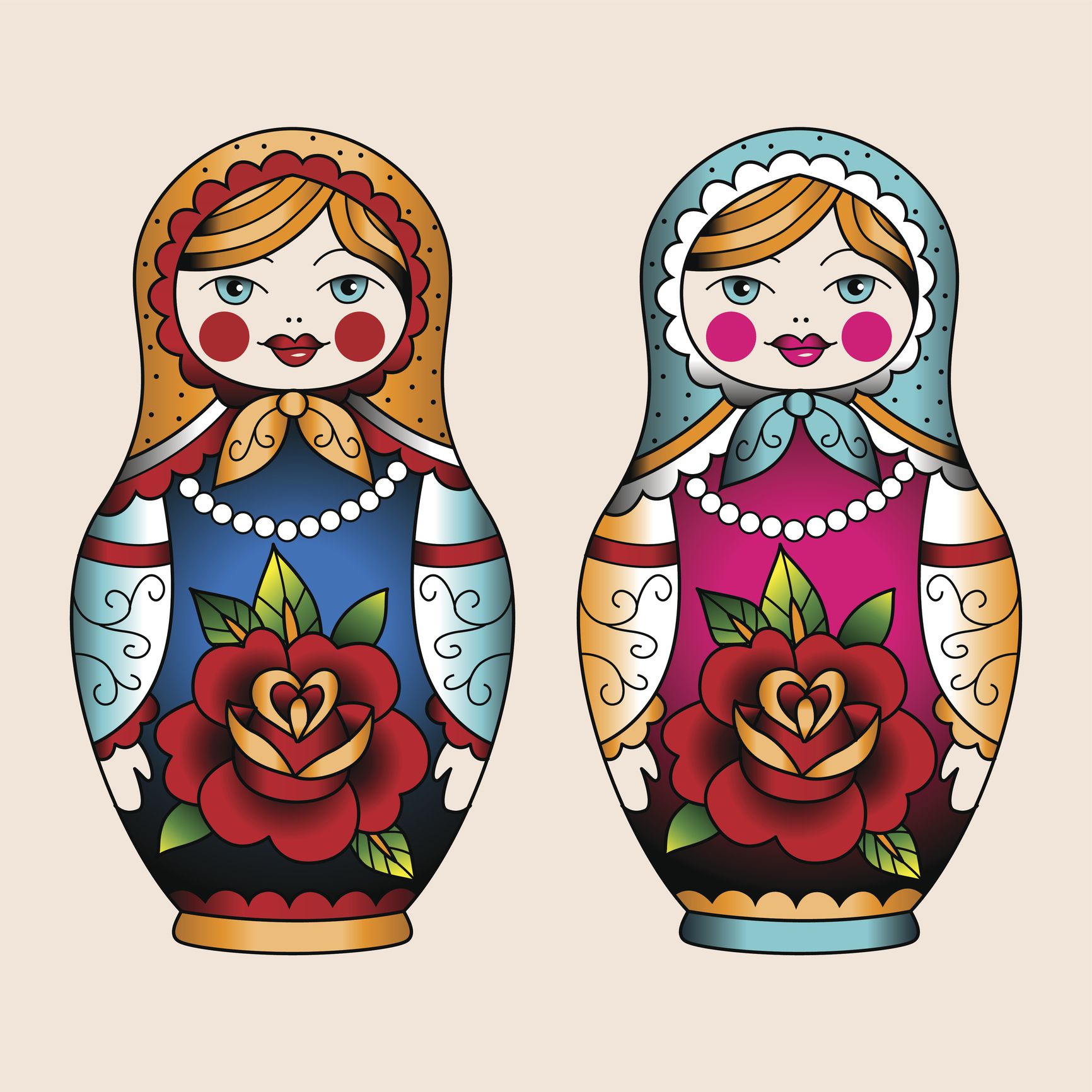 Russian Doll Matryoshka Tattoo Ideas
