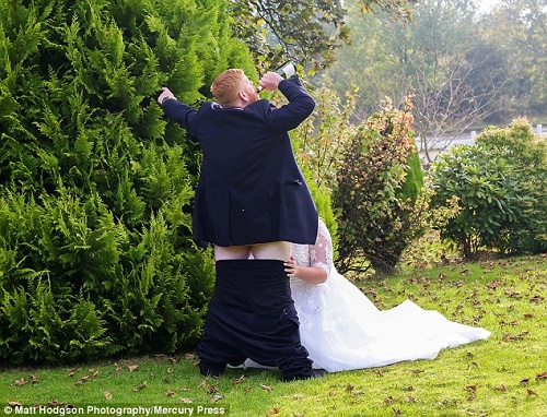 Photo Of Bride Giving Groom Oral S3x On Wedding Day Goes