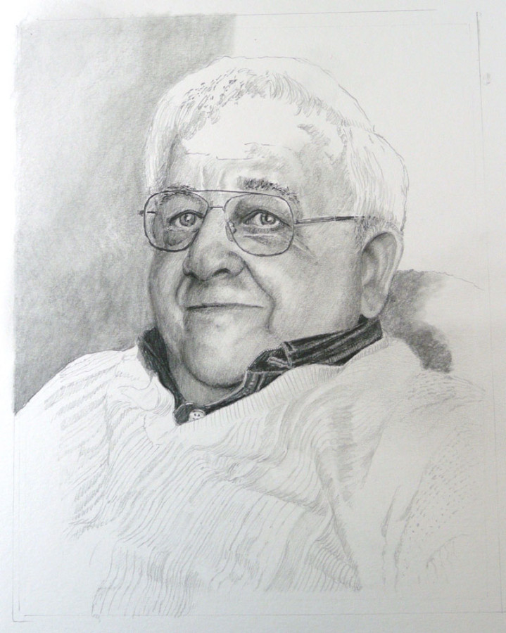 Artists Father Pencil Drawing By N Santoleri