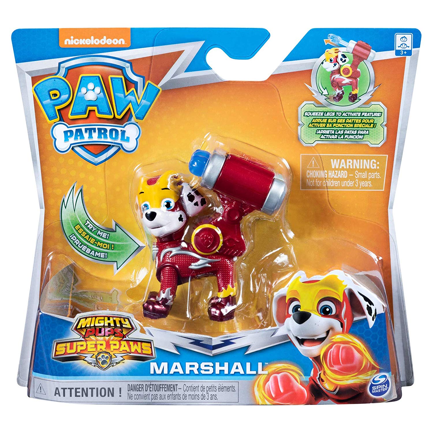 Paw Patrol Mighty Pups Super Paws Marshall Figure With Transforming