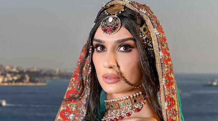 Ertugrul Star Burcu Kiratli Stuns In A Pakistani Bridal Wear