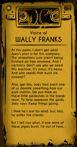Wally Franks Bendy And The Ink Machine Wiki Fandom Powered By Wikia