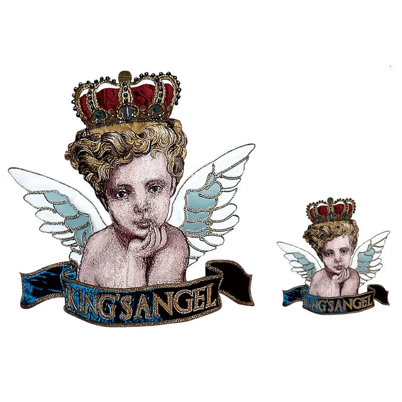 Iron On Sketch Angel Wings Patches For Clothing Stickers On Clothes