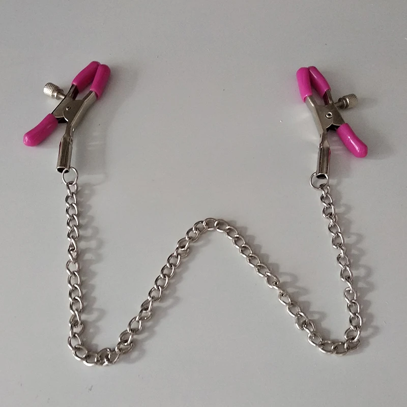 Women Metal Chain Nipple Clamps Sex Slave Nipple Clamp Stainless Steel
