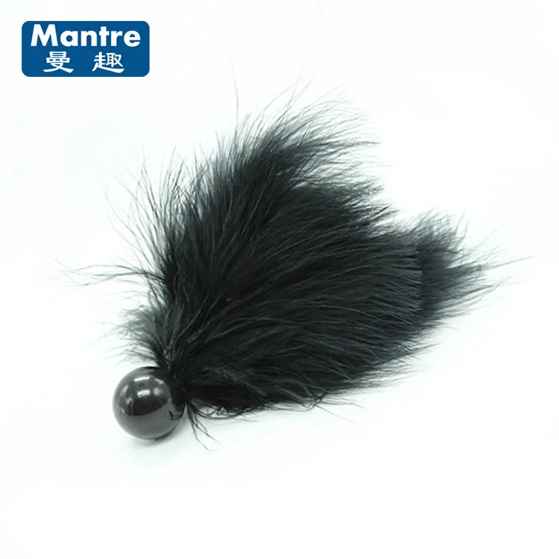 Funny Black Feather Butt Tail Ball Anal Plug Sex Toys For