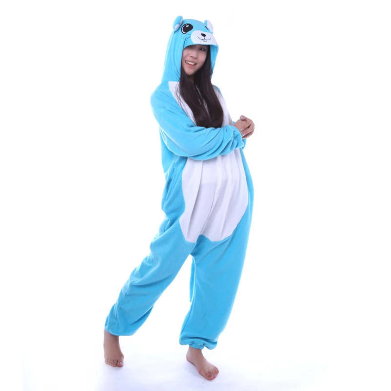 Sexy Costume Unisex Blue Rat Jumpsuit Adult Pajamas