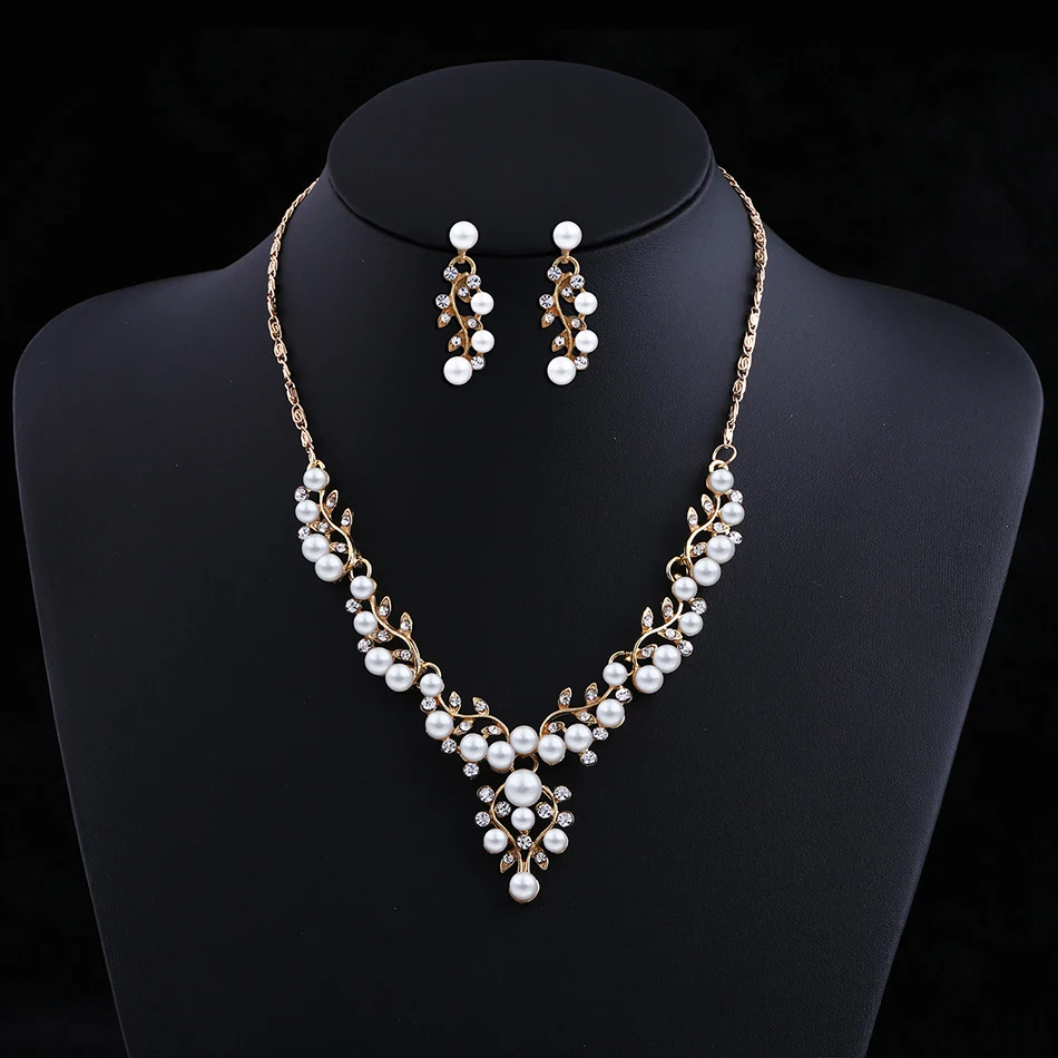 Buy Simulated Pearl Jewelry Set For Women Statement