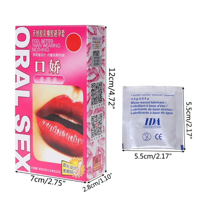 10 Pcs Man Oral Sex Condoms Ultra Thinfruit Flavor Sex Products