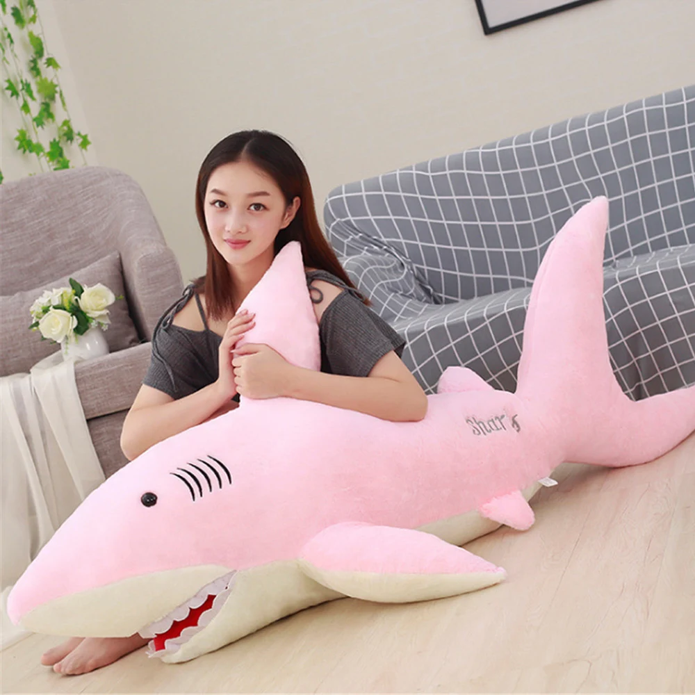 Fancytrader Pop Realistic Animal Shark Plush Toy Giant Soft Stuffed
