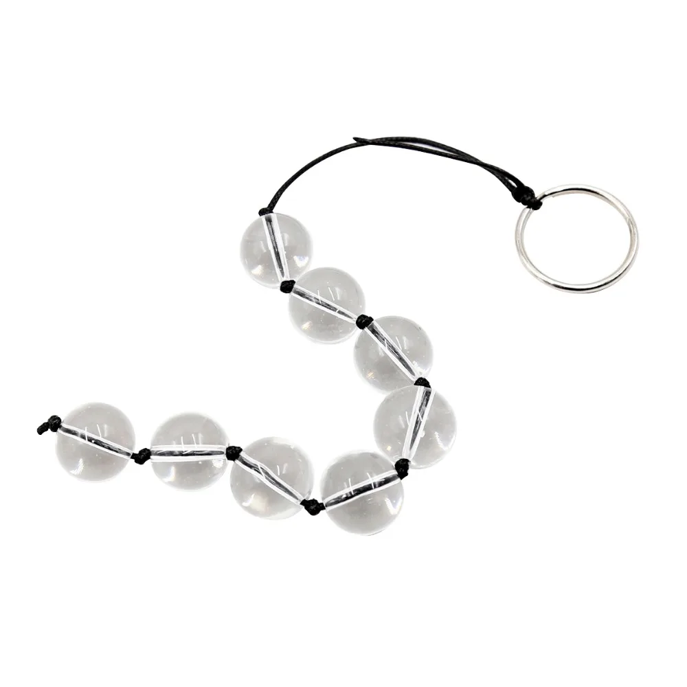 Mini 15 18mm Pyrex Glass Anal Beads String Butt Plug Small