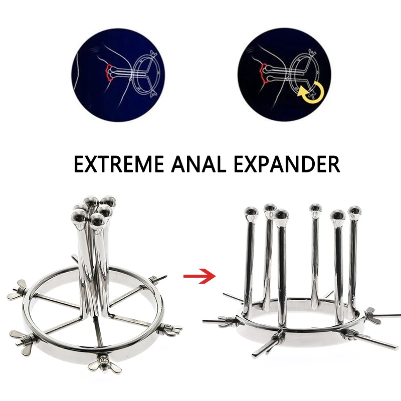 Extreme Anal Spreader Vagina Speculum Anus Opener Stainless Steel