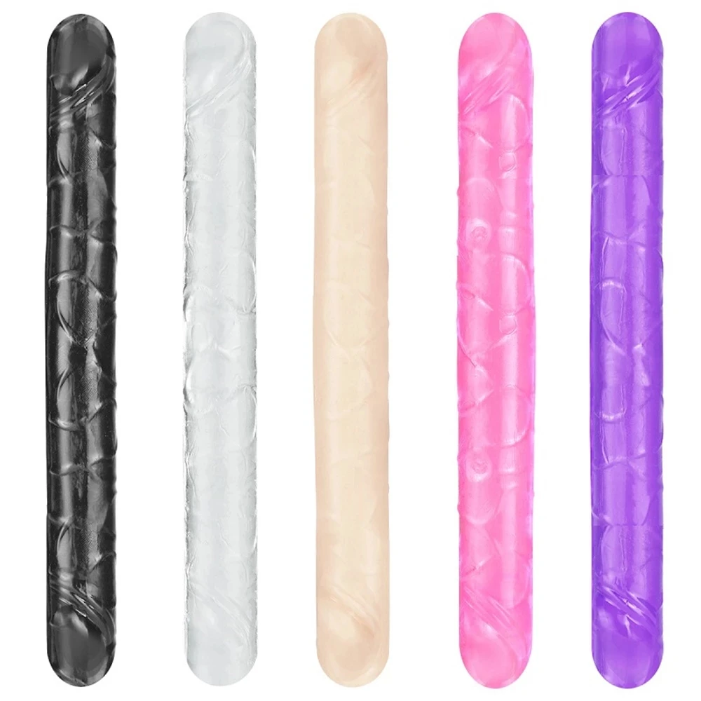 46cm Double Realistic Dildos Cock Lesbian Vaginal Anal Plug Flexible