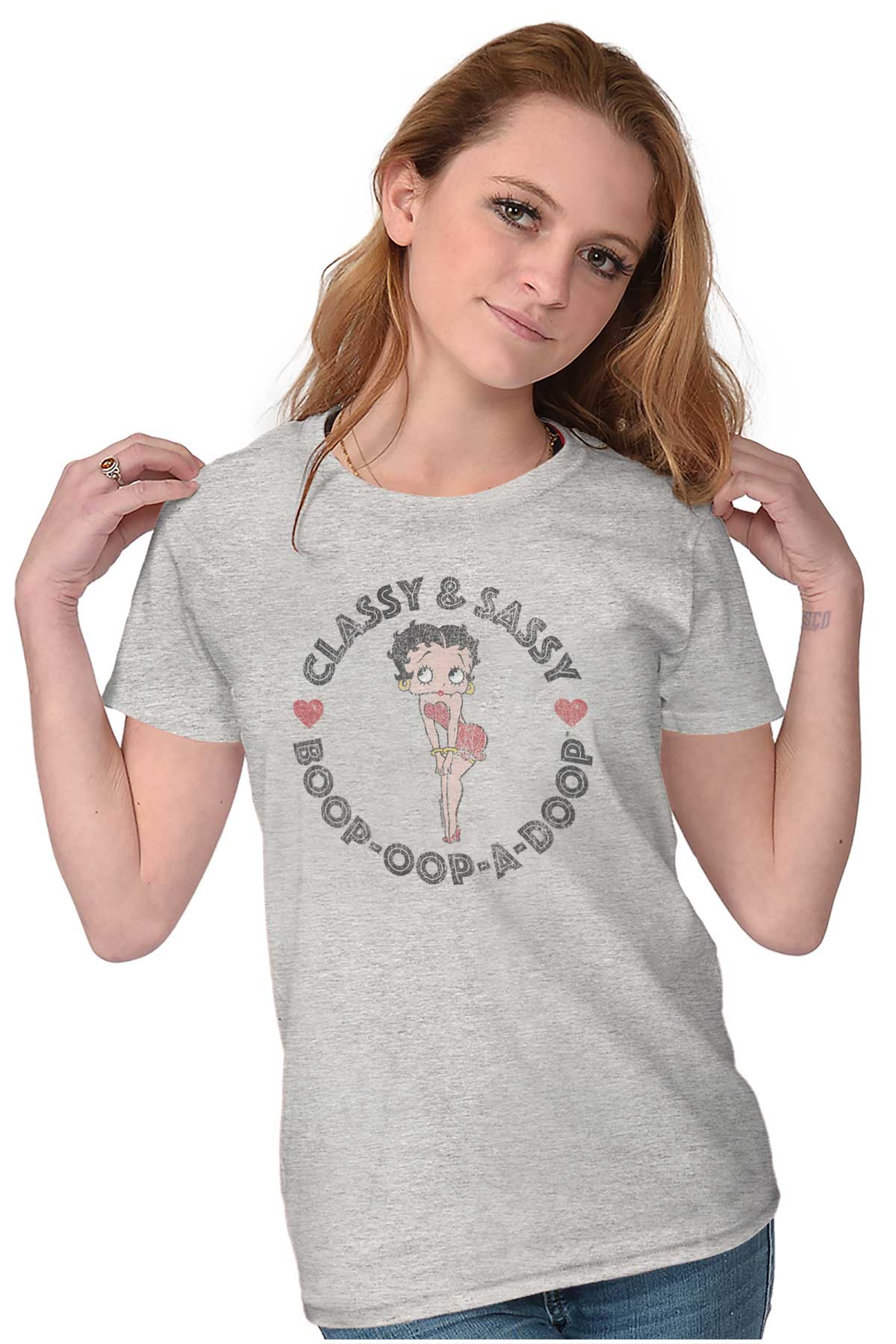 Classy Sassy Betty Boop Oop A Doop Vintage Womens Short Sleeve Ladies T