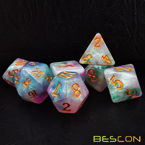 Bescon Magical Stone Dice Set Series 7pcs Polyhedral Rpg Dice Set