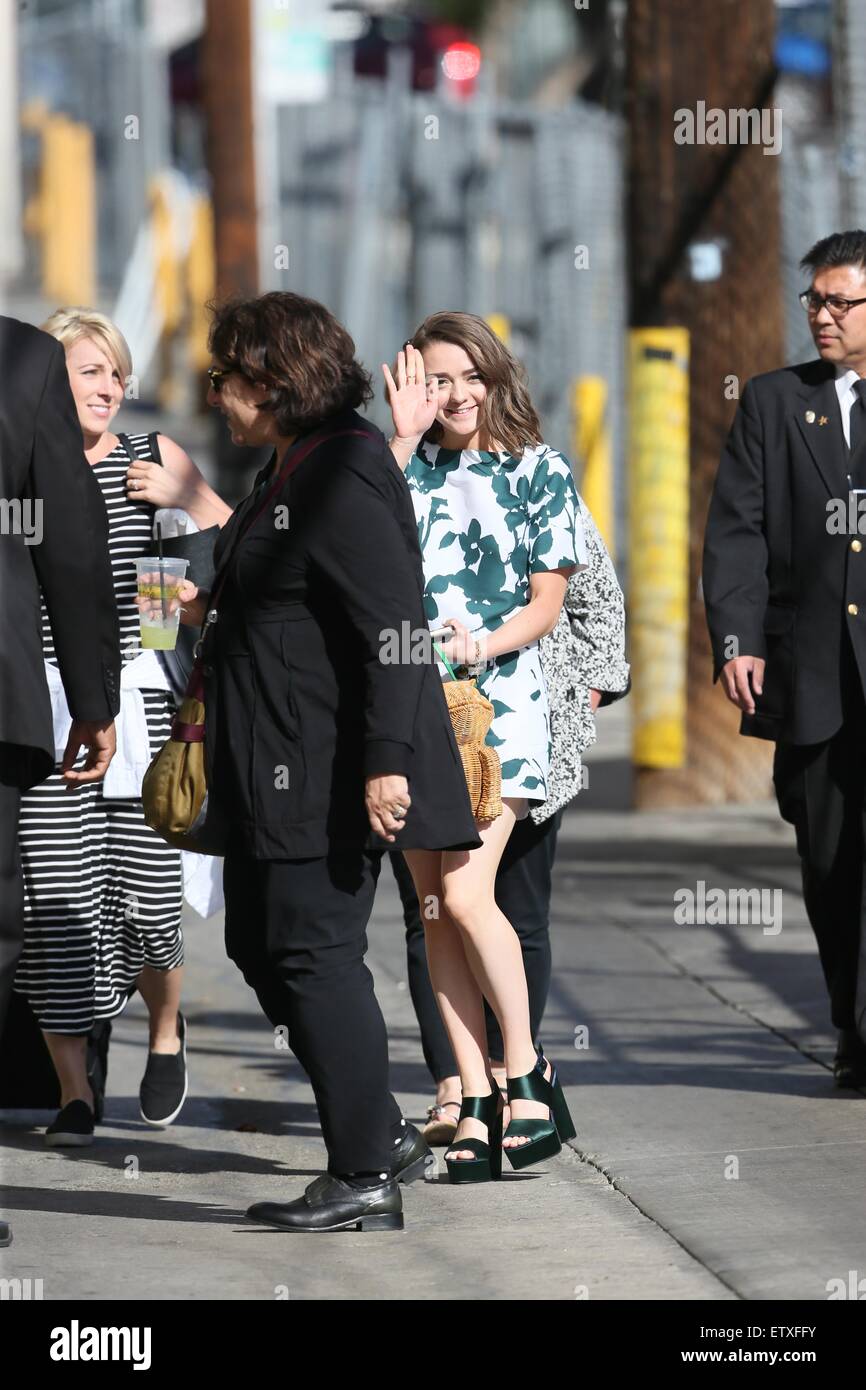Maisie Williams Seen Arriving At Abc Studios For Jimmy Kimmel Live