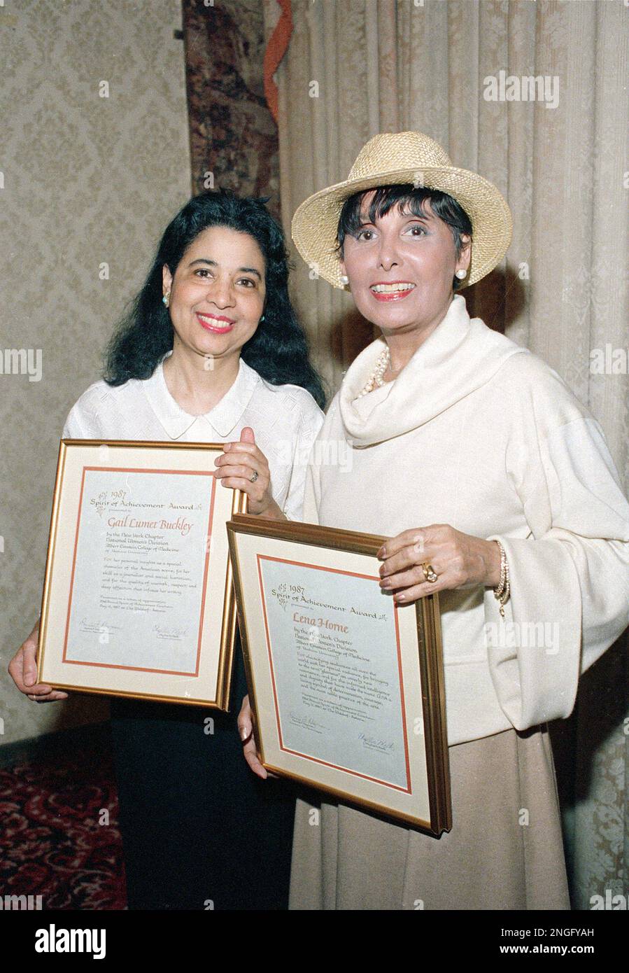 Performer Lena Horne Right And Her Daughter Gail Lumet Buckley Are