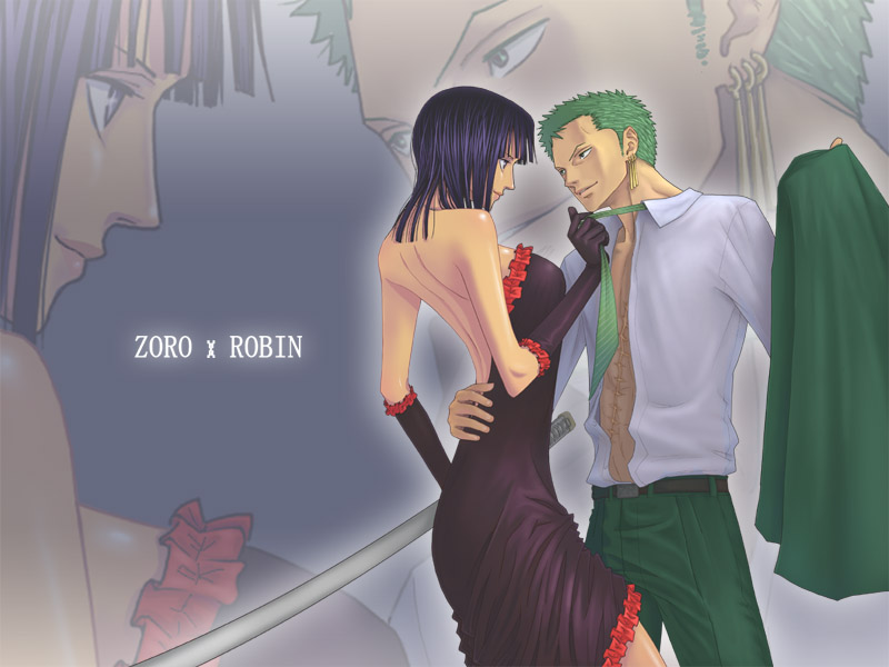 Nico Robin And Roronoa Zoro One Piece Drawn By Zugan