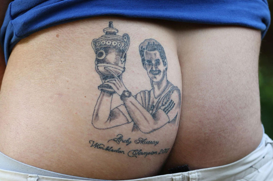 I Lost Bet And Got Andy Murray Tat On My Bum Daily Star