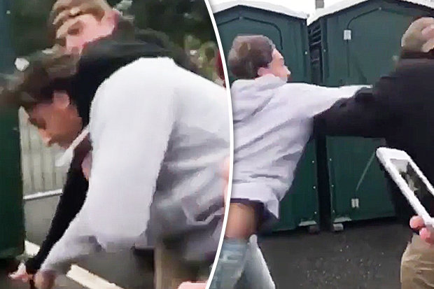 Cocky Fighter Starts Music Festival Brawl Hit With