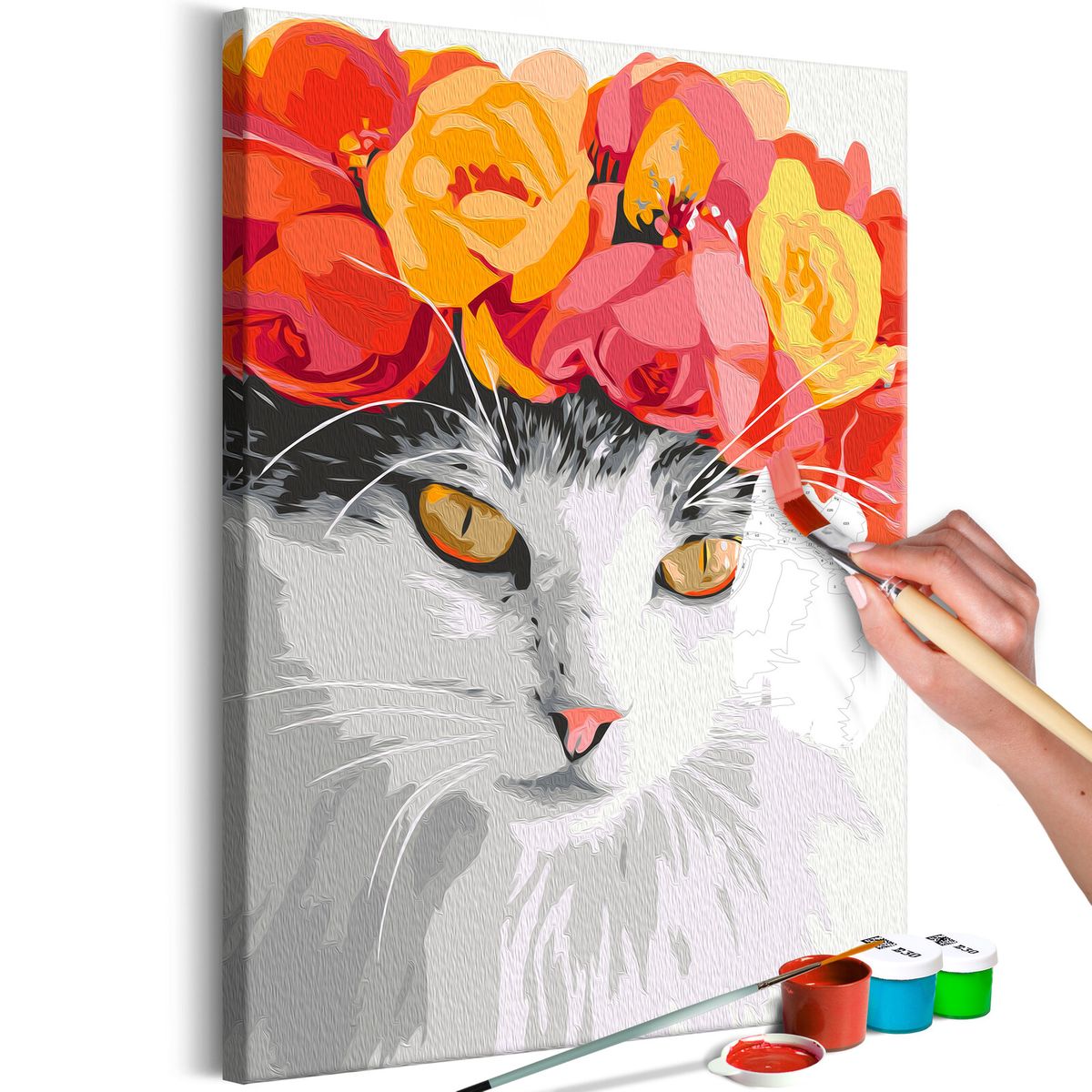 Tableau à Peindre Soi Même Flowery Cat Artgeist La Redoute