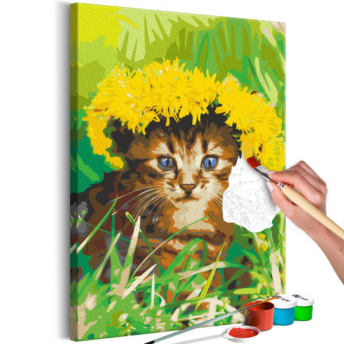 Tableau à Peindre Soi Même Dandelion Cat Artgeist La Redoute