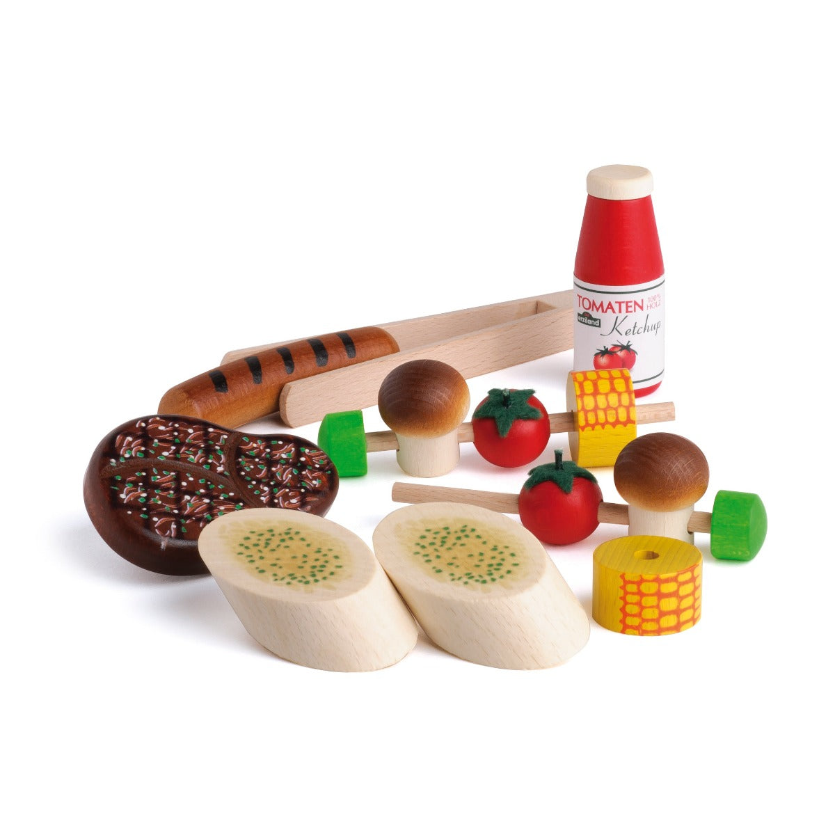 Erzi Barbecue Assortment Wooden Playfood From Oskars Wooden Ark