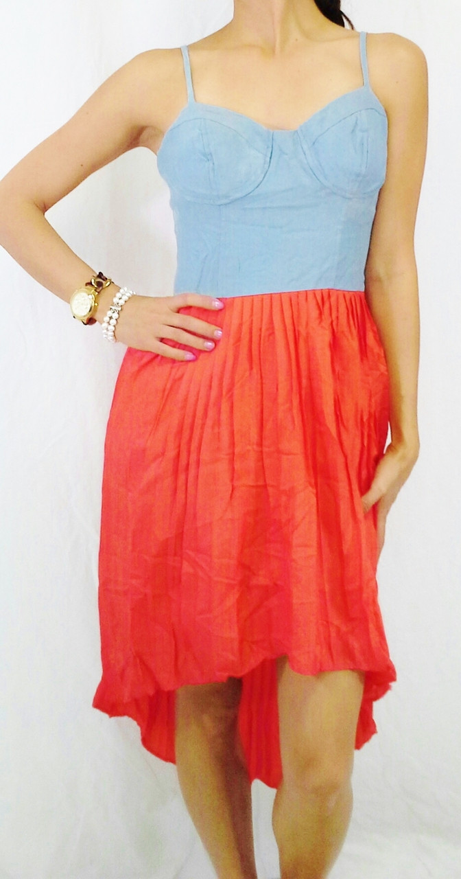 2999 Original Tags Charlotte Russe Dress Orange Skirt