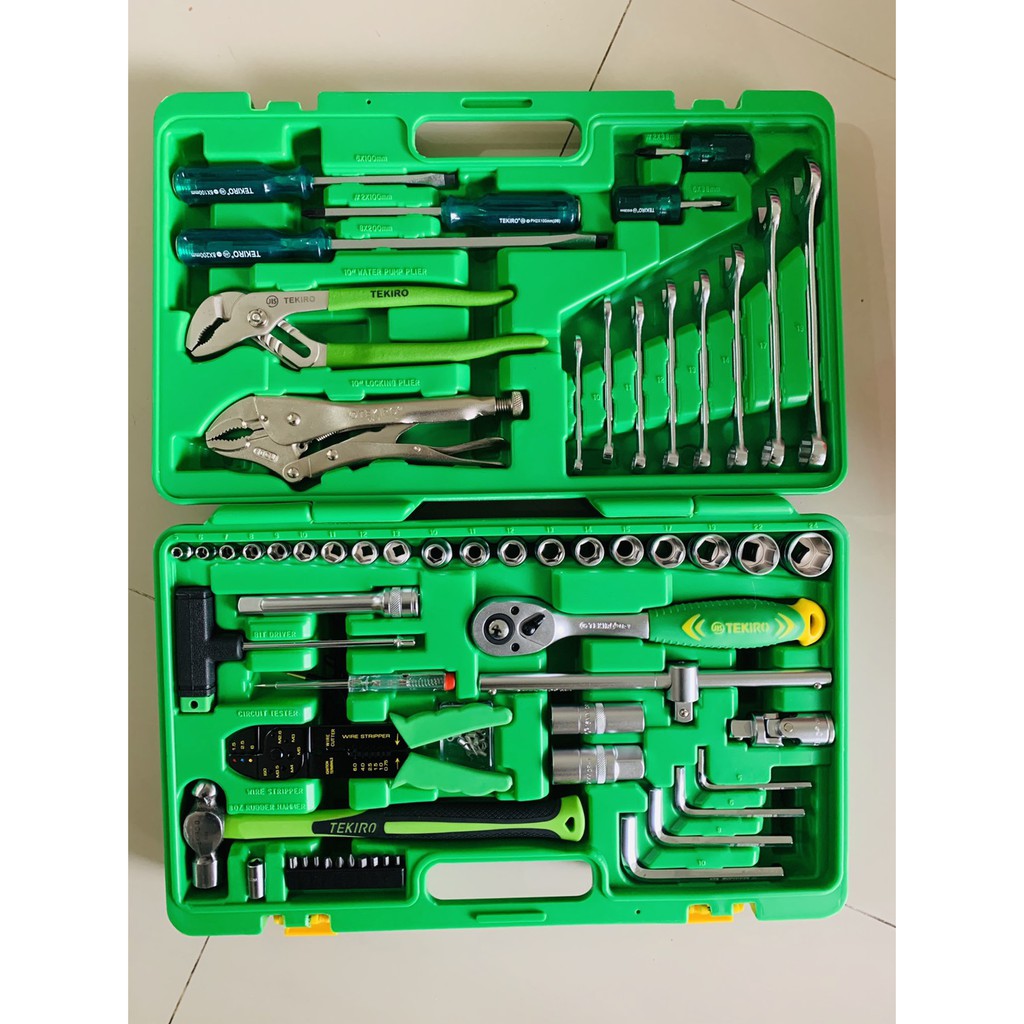 Jual Tekiro 100 Pcs Mekanik Tool Box Set Stang Gagang Mata Obeng Kunci