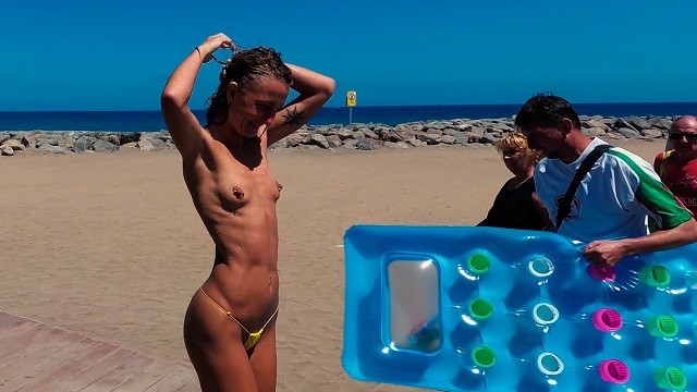 Travel Nude Public Beach Shower With Sasha Bikeeva
